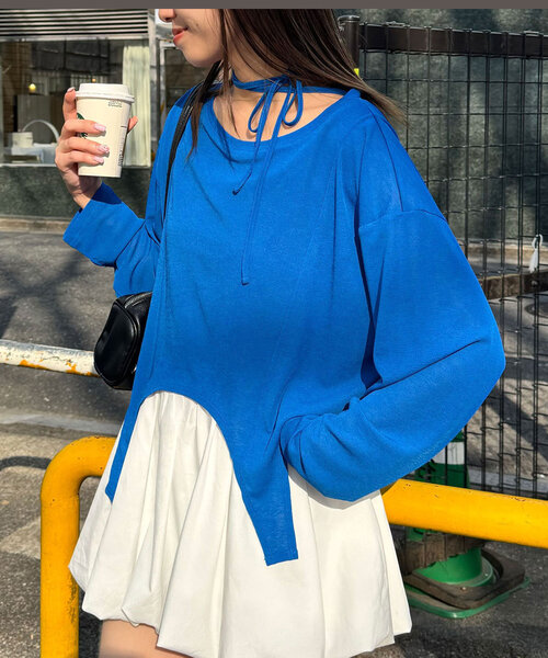 CIAOPANIC tシャツ チョーカー付きガーターシアートップス