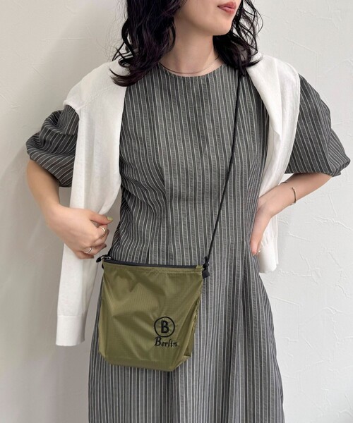 訳あり　新品　在庫限り　MOREAU ストライプショルダーバッグ　レディース Lace Ladies ショルダーバッグ バッグ ストライプベルト付き