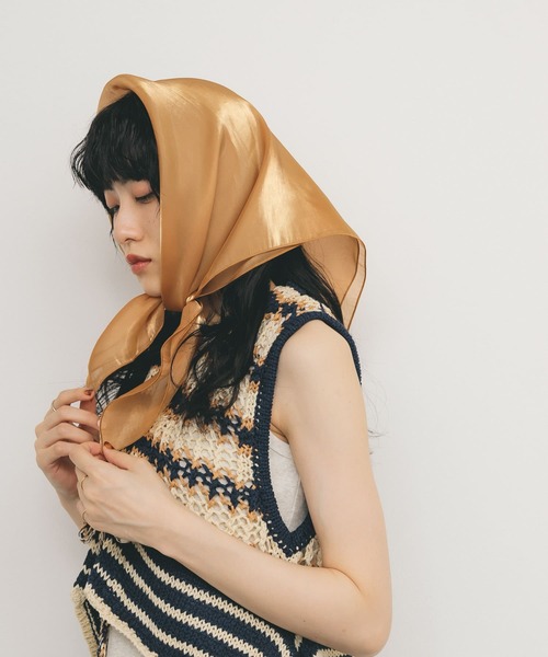 KBF スカーフ バンダナ シアーグロススクエアスカーフ