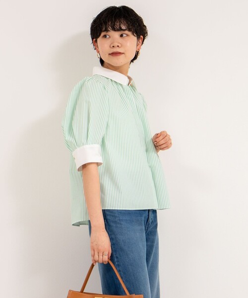 NOLLEY'S（ノーリーズ） ブラウス シャツ パフスリーブ半袖シャツ