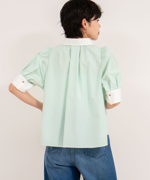 NOLLEY'S（ノーリーズ） ブラウス シャツ パフスリーブ半袖シャツ