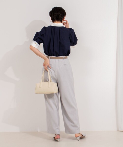 NOLLEY'S（ノーリーズ） ブラウス シャツ パフスリーブ半袖シャツ
