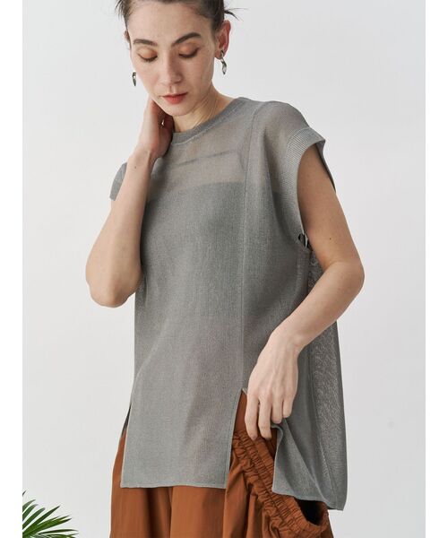 【完売商品】UN3D. SHEER KT TOP silver 38 完売商品】UN3D. SHEER KT TOP silver 38 - メルカリ