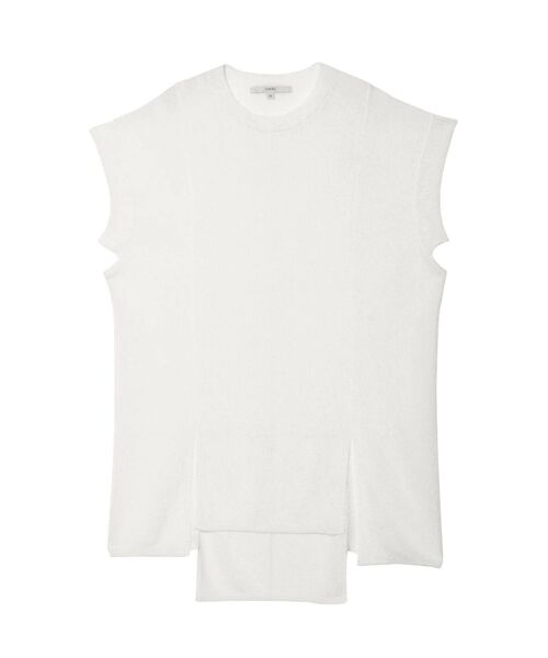 UN3D.（アンスリード） ニット セーター SHEER SLEEVELESS KT TOP