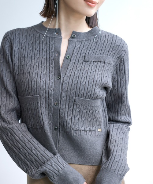 anuans（アニュアンス） ニットカーディガン FREE ブルー レディース