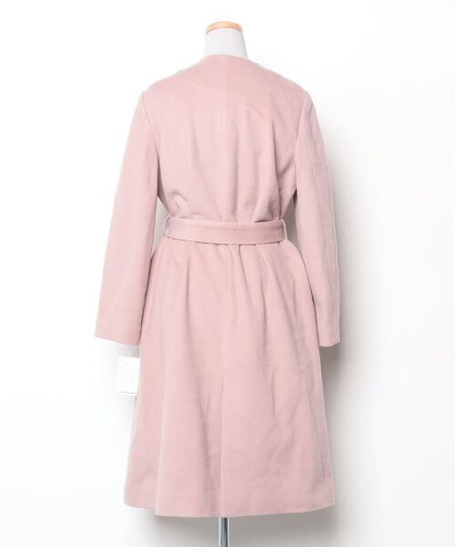 「closet story」 ノーカラーコート FREE ライトピンク レディース_画像2