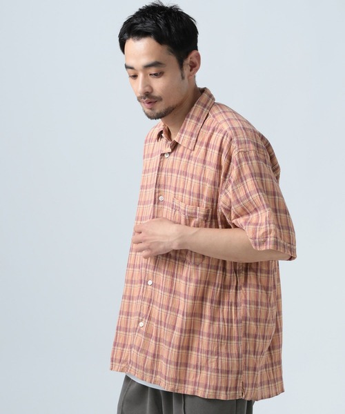 BAYFLOW（ベイフロー） シャツ 「快適な着心地」楊柳チェックシャツ