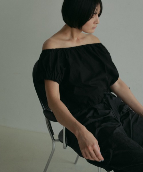 tシャツ Gather Offshoulder Tops レディース