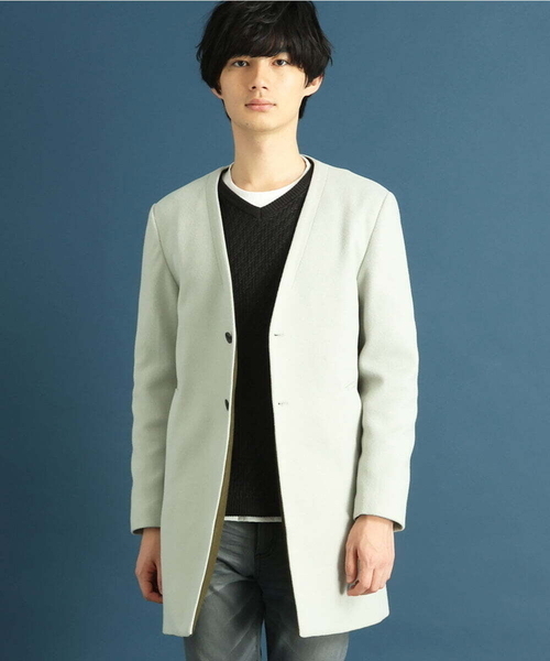 「MK MICHEL KLEIN HOMME 」 コート LARGE ブラック メンズ_画像4