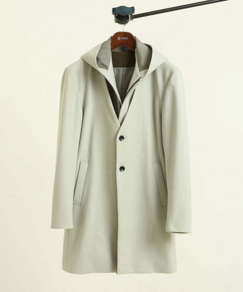 「MK MICHEL KLEIN HOMME 」 コート LARGE ブラック メンズ_画像7