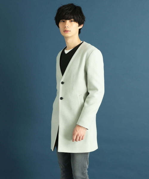 「MK MICHEL KLEIN HOMME 」 コート LARGE ブラック メンズ_画像9