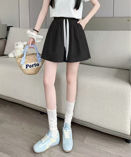 値下げ新品未使用タグ付き定価15万円 ブルマリンリボンレース ショートパンツ Chiina パンツ / レース リボンショートパンツ レディース