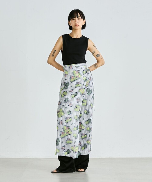 tricot COMME des GARCONS 花柄　ティアードラップスカート 中古・古着通販】tricot COMME des GARCONS (トリコ