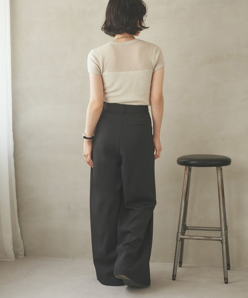 ワイドパンツ パンツ double tuck wide pants /ダブルタックハイ