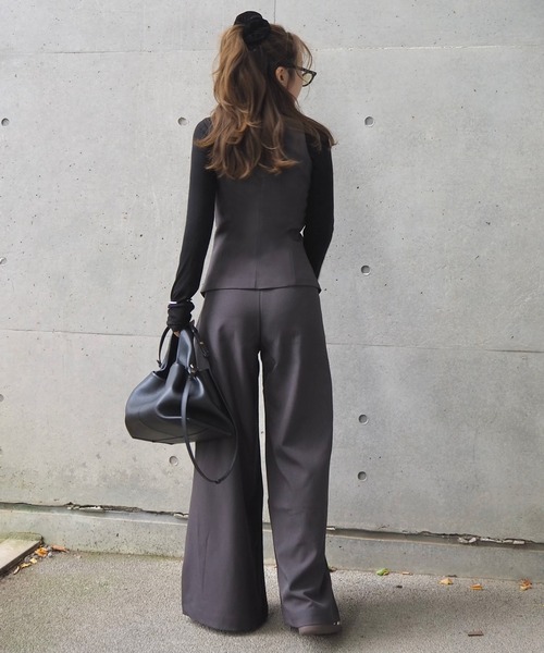 ワイドパンツ パンツ double tuck wide pants /ダブルタックハイ