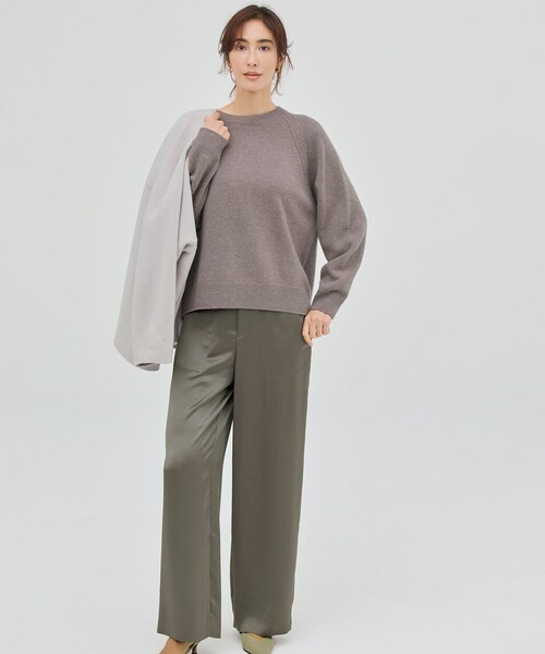 自由区（ジユウク） ノーカラーコート コート ウールリバーノーカラー