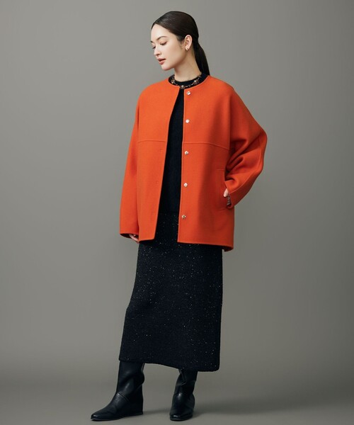 自由区　ポンチョコート　ウール　美品　リバーコート　ファー　ラクーン リバー ポンチョ / 自由区 | ファッション通販 【公式通販】オンワード