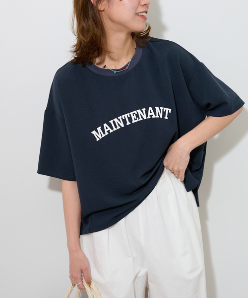 tシャツ 「追加3」2WAYジョーゼットロゴTEE レディース
