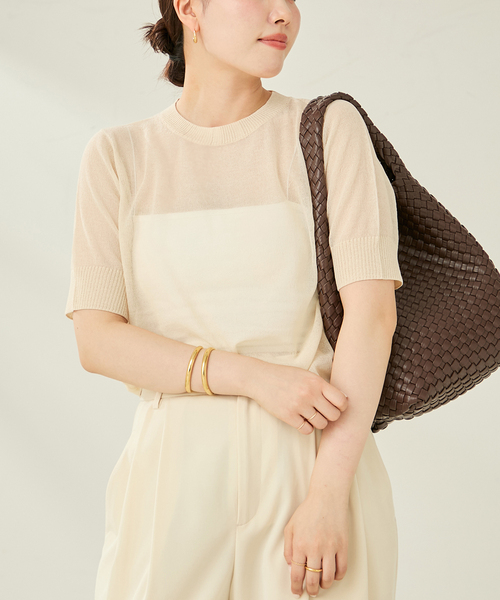 (plage)ニット plage ニット セーター SHEER C/N レディース : ZOZOTOWN Yahoo