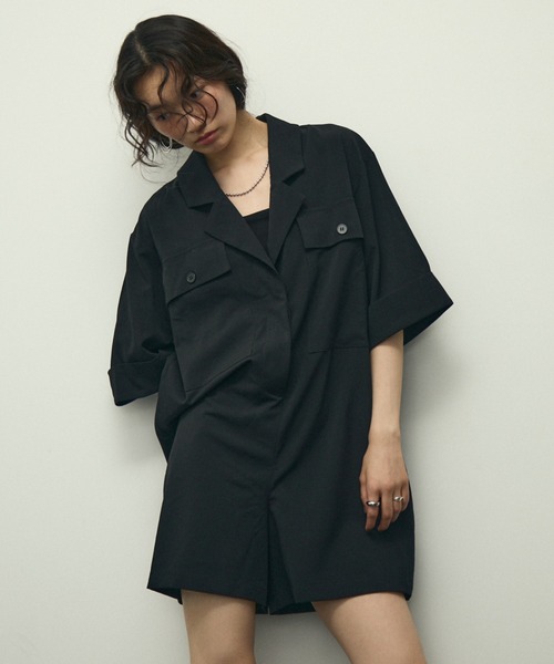 Tailored Color All-in-oneテーラードカラーオールインワン オールインワン Soft work tailor collar all in one / ソフトワーク