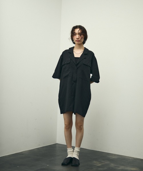 Tailored Color All-in-oneテーラードカラーオールインワン オールインワン Soft work tailor collar all in one / ソフトワーク