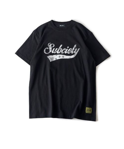 「Subciety」 半袖Tシャツ LARGE ブラック メンズ
