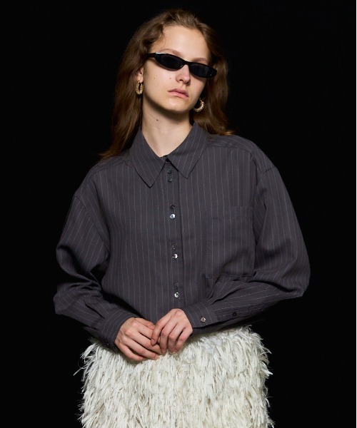 MAISON SPECIAL（メゾンスペシャル） ブラウス シャツ Tuck Stripe