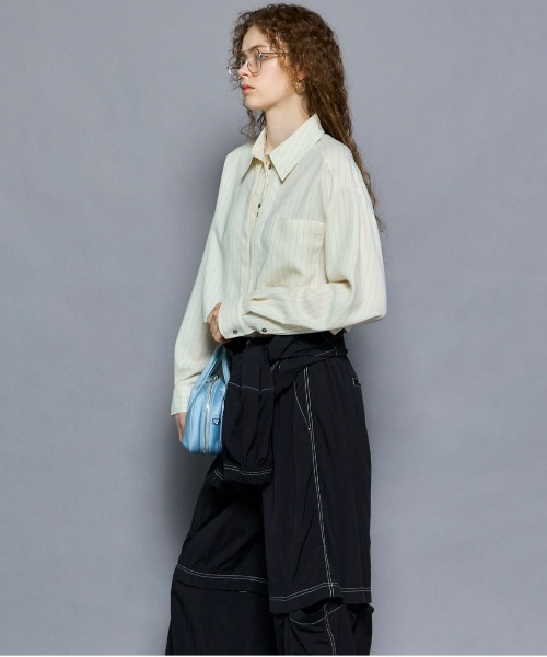 MAISON SPECIAL（メゾンスペシャル） ブラウス シャツ Tuck Stripe