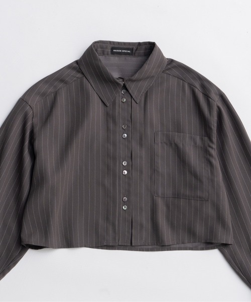 MAISON SPECIAL（メゾンスペシャル） ブラウス シャツ Tuck Stripe