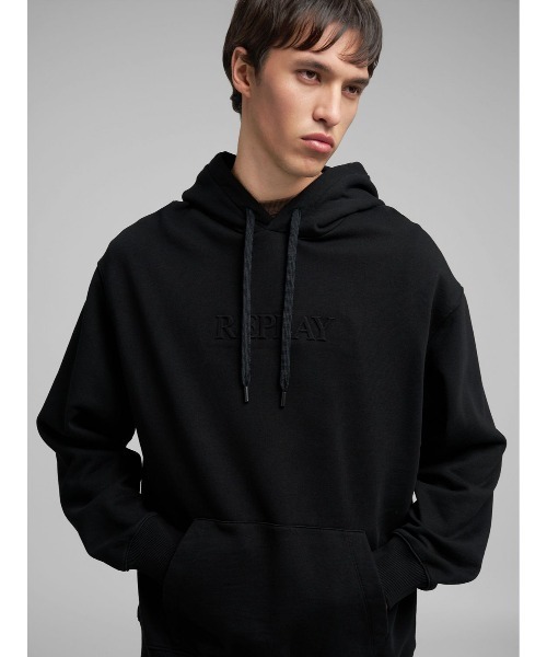 REPLAY（リプレイ） パーカー リラックスフィット レタリング刺しゅう