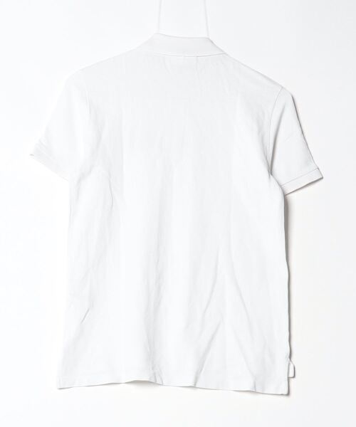 「LACOSTE」 ワンポイント半袖ポロシャツ 36 ホワイト レディース_画像2