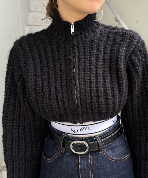 「WHO'S WHO gallery」 ニットカーディガン MEDIUM ベージュ レディース_画像5