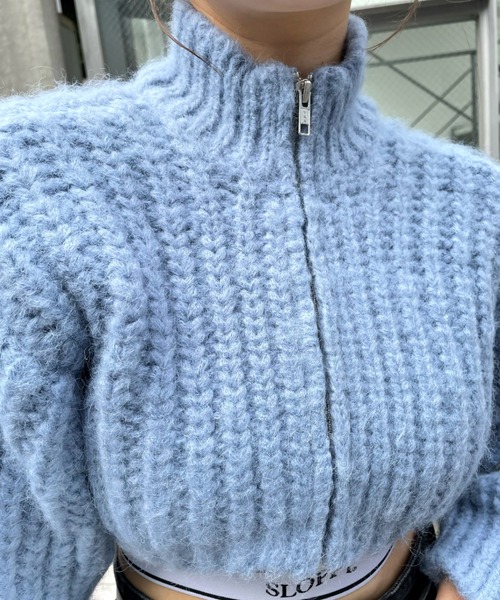 「WHO'S WHO gallery」 ニットカーディガン MEDIUM ベージュ レディース_画像8