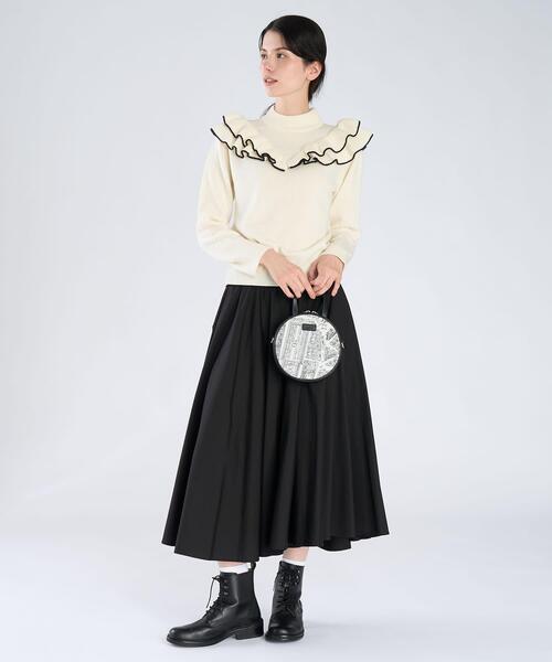 agnes b.（アニエスベー） ニット セーター フリル ウール カシミヤ