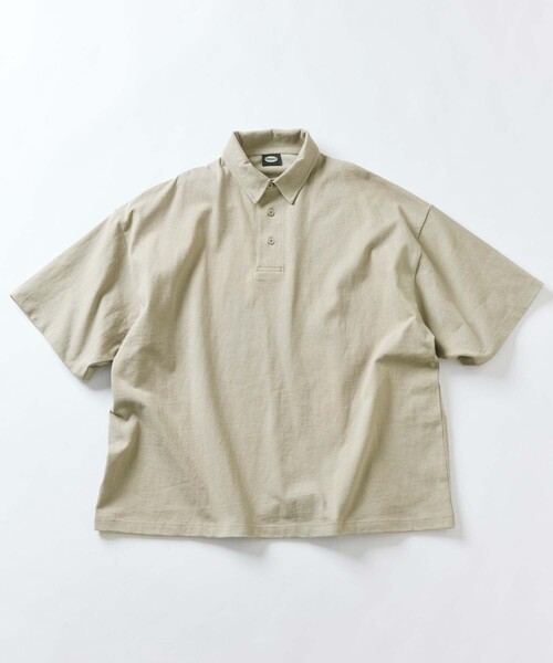 「FREAK'S STORE」 半袖ポロシャツ SMALL ベージュ メンズ_画像4