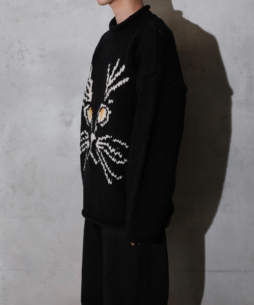 THRIFTY LOOK セーター ニット スリフティルック / HAND KINTTING”CAT