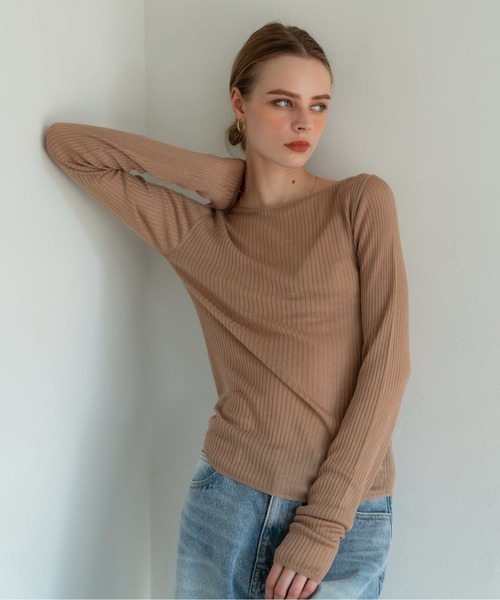 LIBJOIE（リブジョア） 長袖ニット FREE ベージュ レディース