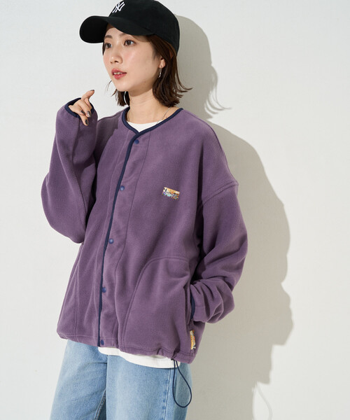 フリース パープル カーディガン フリーサイズ USA製【パタゴニア】patagonia【紫】【フリースカーディガン】【サイズ