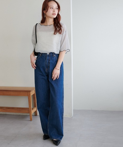 「DISCOAT」 半袖カットソー FREE ベージュ レディース_画像2