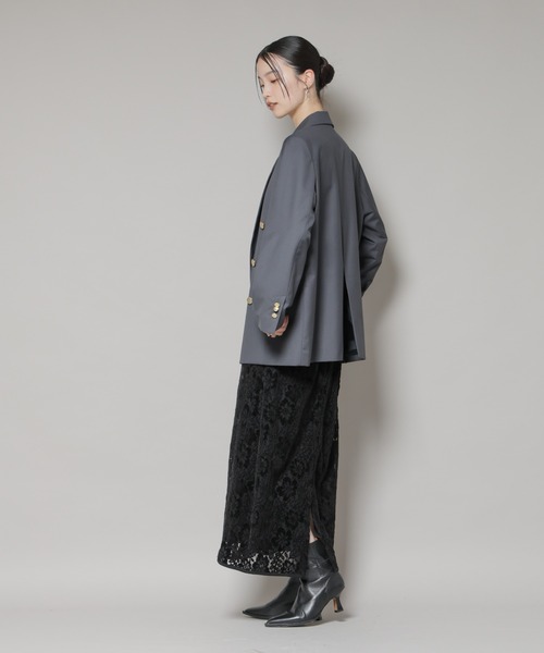 NANO universe（ナノ・ユニバース） スカート 起毛レーススカート