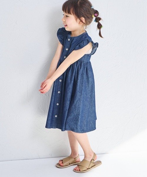 「pairmanon」 「KIDS」ノースリーブワンピース 120 ブルー キッズ_画像9
