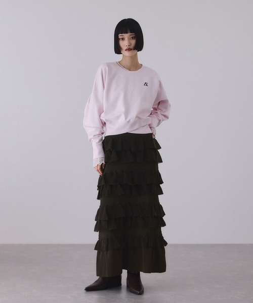 ADAM ET ROPE'（アダムエロペ） スカート フリルニットスカート