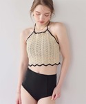 水着 3点セット/クロシェホルターネックトップ...の詳細画像5