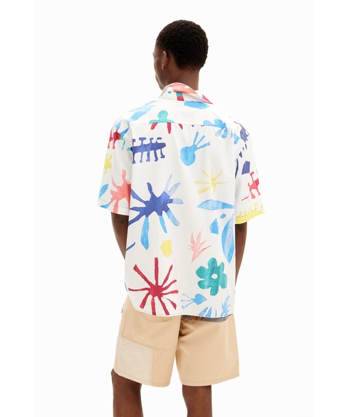 「Desigual」 半袖シャツ M ホワイト メンズ_画像3