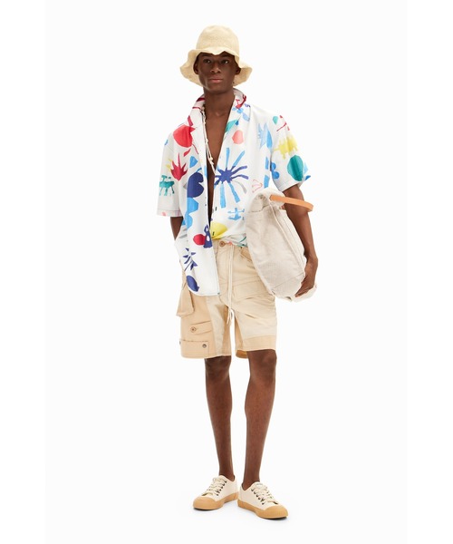 「Desigual」 半袖シャツ M ホワイト メンズ_画像4