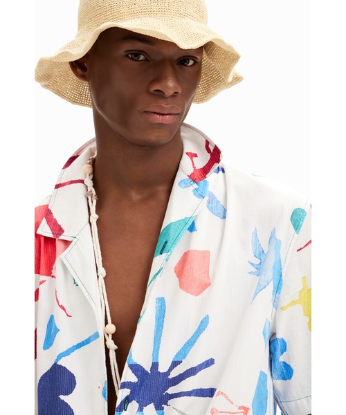 「Desigual」 半袖シャツ M ホワイト メンズ_画像5
