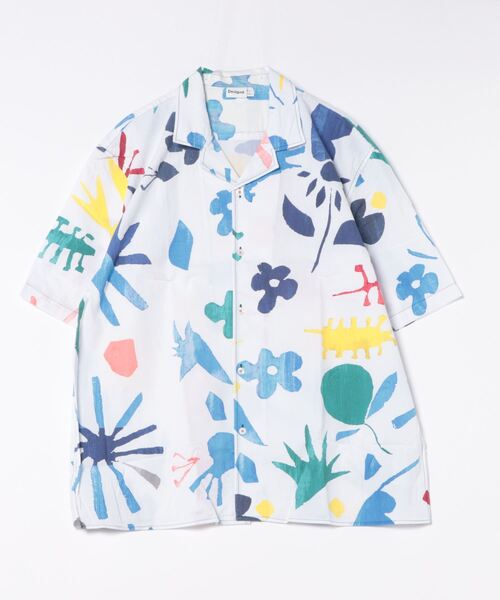 「Desigual」 半袖シャツ M ホワイト メンズ_画像6