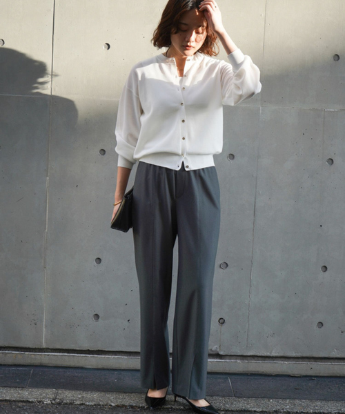 「qualite」 イージーパンツ 38 グレー レディース_画像6