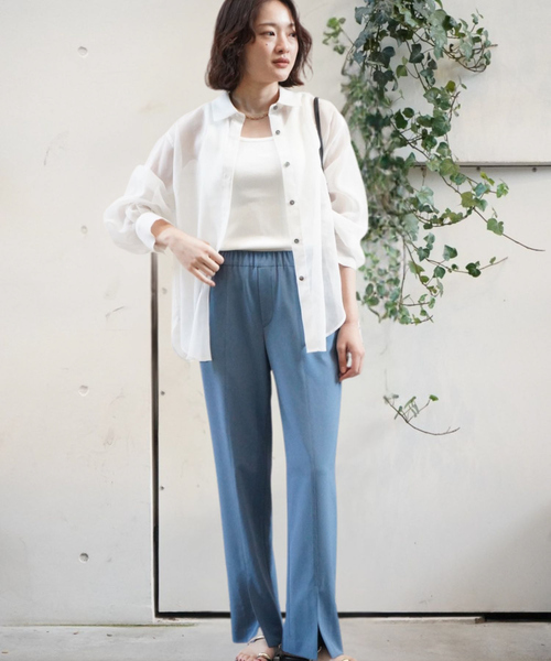 「qualite」 イージーパンツ 38 グレー レディース_画像7