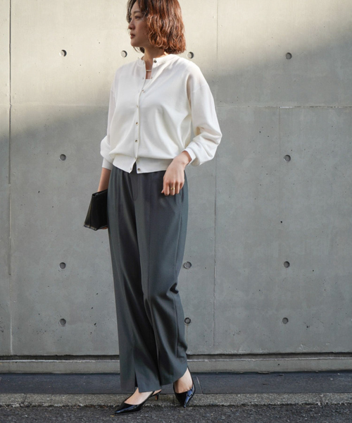 「qualite」 イージーパンツ 38 グレー レディース_画像9